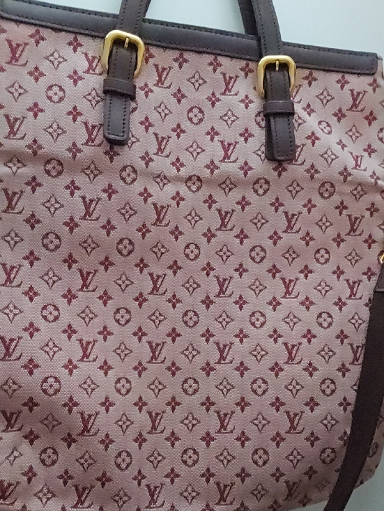 Handbags - Louis Vuitton Garnet Monogram, Burgundy Trim Tote Bag